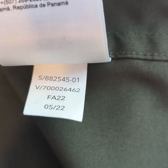 Athleta Cropped Stretch Tech Top Womens XL Green Button Up Long Sleeve - Picture 6 of 6